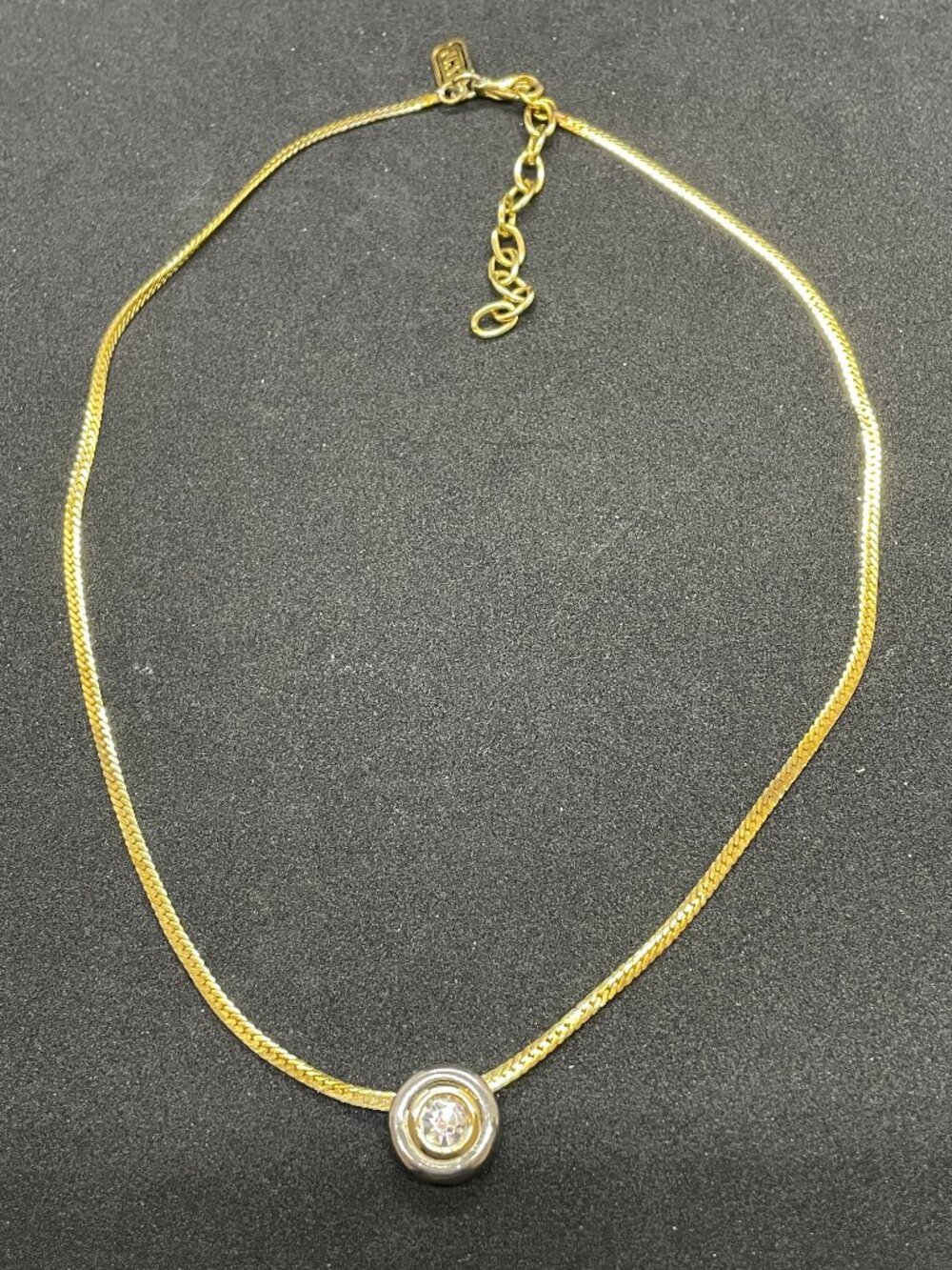 JONES NEW YORK Chain and Solitaire Slider necklace